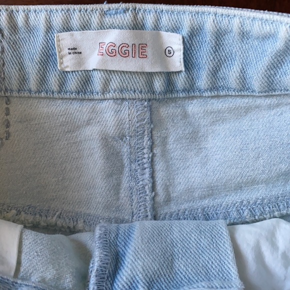 Eggie Minni NEW White DENIM Jeans Skirt Size S - Picture 10 of 12